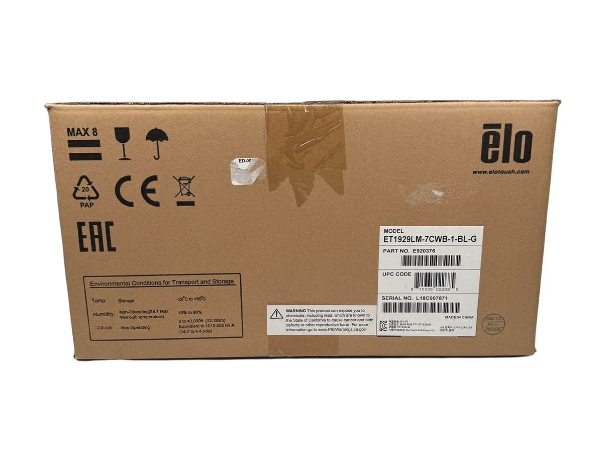 NEW Elo ET1929LM Black Monitor ET1929LM-7CWB-1-BL-G NIB