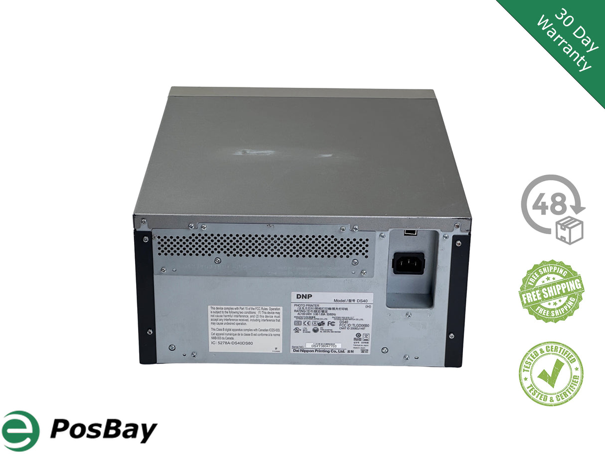DNP DS40 Dye Sub Pro Color Photo Printer, Refurbished with 4x6" Print Pack