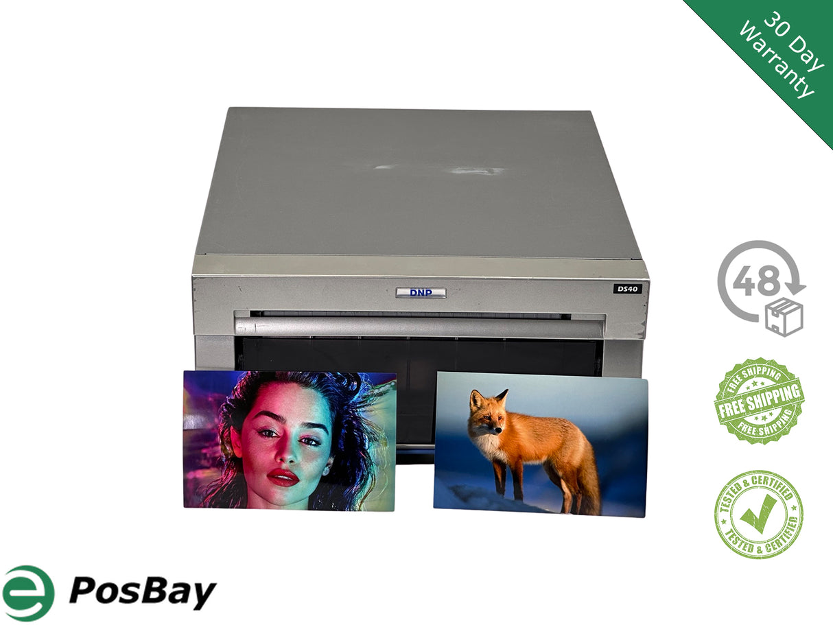 DNP DS40 Dye Sub Pro Color Photo Printer, Refurbished with 4x6" Print Pack