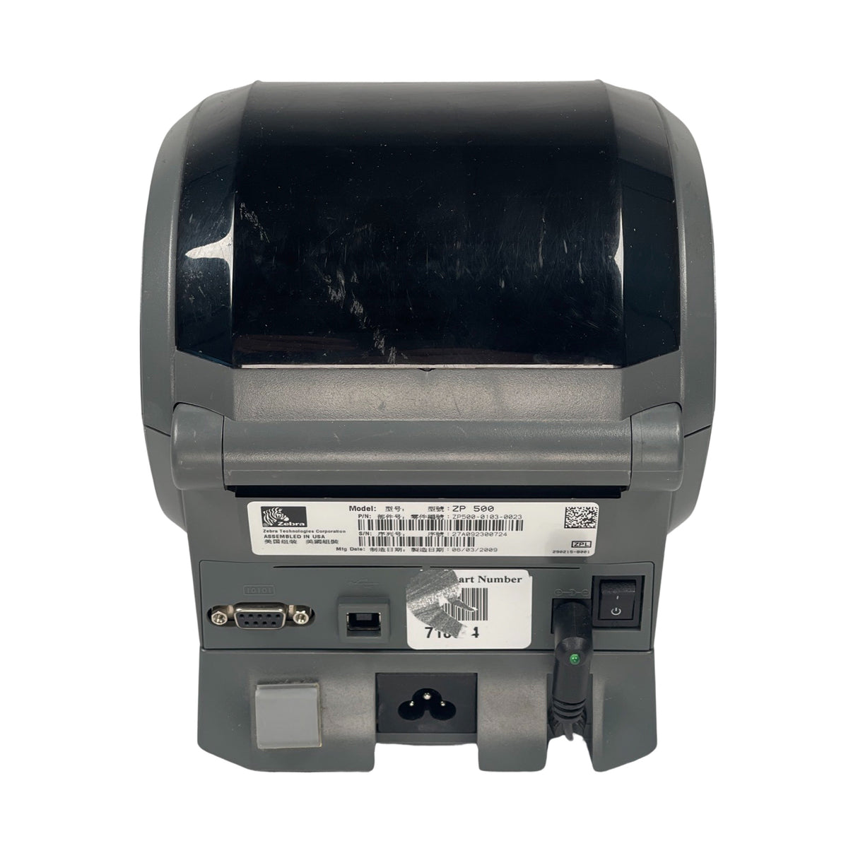 Zebra ZP500 Plus/ZP500 Label Thermal Printer with Cables & Labels VERY GOOD